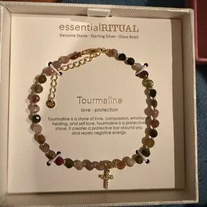 Ritual Anklet (or Bracelet) in Tourmaline